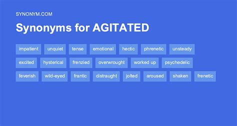 agitated synonym